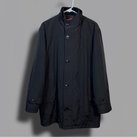 Jean-Paul Germain Water-Repellent 34 Length Men'S Car Coat Black